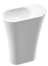 Marmorin WEGA öntött márvány álló mosdó, balos, 60.7x30.5x85 cm 515060920010