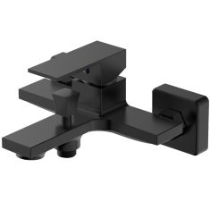 Wellis MAMBA kádtöltő csaptelep, zuhanyváltóval, egykaros, kerámiabetéttel, matt fekete, ACS0272