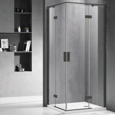 Wellis MURANO zuhanykabin, szögletes, 90x90x195 cm, átlátszó üveg/matt fekete keret, WC00420