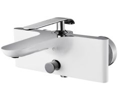 Wellis RUNDO kádtöltő csaptelep, zuhanyszett nélkül, kerámiabetéttel, króm/fehér, 17020516-607