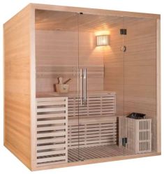 Wellis SERENIS 4 személyes beltéri finn szauna, kanadai hemlock fenyő, 180x150x210 cm, 17020516-653