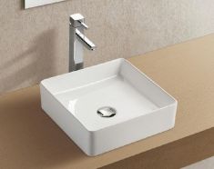 Wellis TULIP ráépíthető mosdó, porcelán, fehér, 35.8x35.8x10.8 cm, 17020516-589