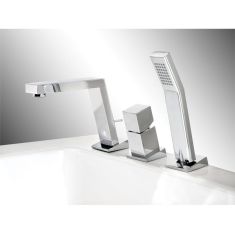 M-Acryl YORK kádtöltő csaptelep, kihúzható zuhannyal, peremre szerelhető 8337