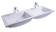 Marmorin ZEGE Dom-120 öntött márvány dupla mosdó, 120x49x30 cm zege0002