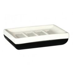 Bisk ZEPPELIN szappantartó tál, fehér/fekete 00518