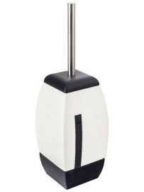 Bisk ZEPPELIN WC kefe tartó, fehér/fekete 00516