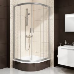 Ravak BLIX BLCP4-90 SABINA íves zuhanykabin, 90x90, króm keret/Grape edzett üveg 3B270C40ZG