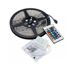 LED szalag, programozható, öntapadós, vízálló, vágható, távirányító, állítható fényerő és szín