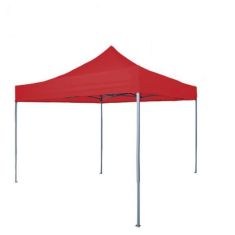 Kerti pavilon, összecsukható, 2.9 x 2.9 m, piros