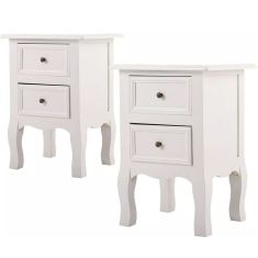 2 darabos éjjeliszekrény szett, fehér