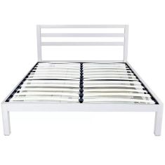Bella fém ágykeret ajándék ágyráccsal, 180 x 200 cm, fehér