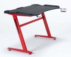 BipiLine Gamer Asztal - Karbon Mintás Asztallappal - Piros
