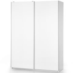 LIMA tolóajtós gardróbszekrény, fehér, 153x58x210 cm, HM1464