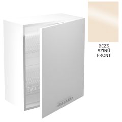 VENTO elemes konyhabútor, felső szekrény, edényszárítóval, bézs/fehér, 60x72x30 cm, HM1456