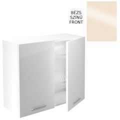 VENTO elemes konyhabútor, felső szekrény, edényszárítóval, bézs/fehér, 80x72x30 cm, HM1457