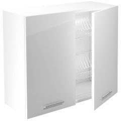 VENTO elemes konyhabútor, felső szekrény, edényszárítóval, fehér, 80x72x30 cm, HM1695