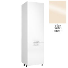 VENTO elemes konyhabútor, magas szekrény, 2 ajtós, bézs/fehér, 60x214x56 cm, HM1453