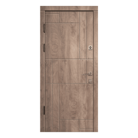 PRO LINE Geometrica Beltéri acél bejárati ajtó, MDF borítással, amely modern geometriai mintával rendelkezik.